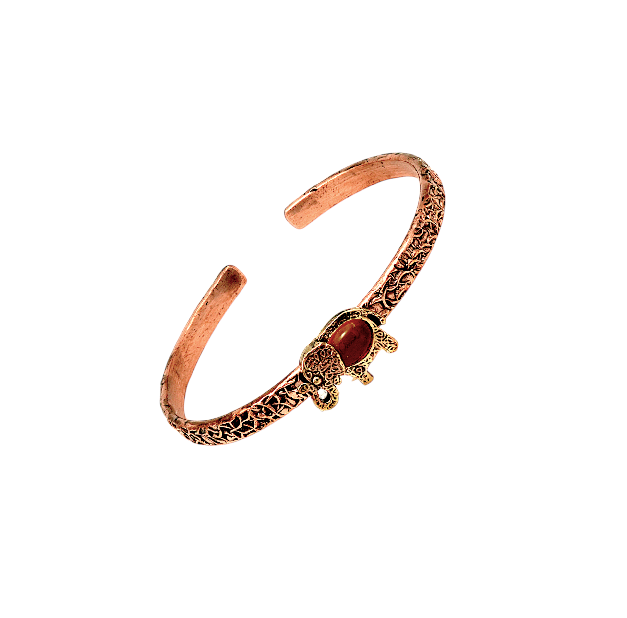 filsarıakik Sarı Akik Doğal Taş Fil Bakır Bileklik - Görsel 2